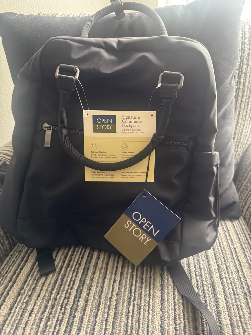 Open Story Signature Commuter Backpack - Black